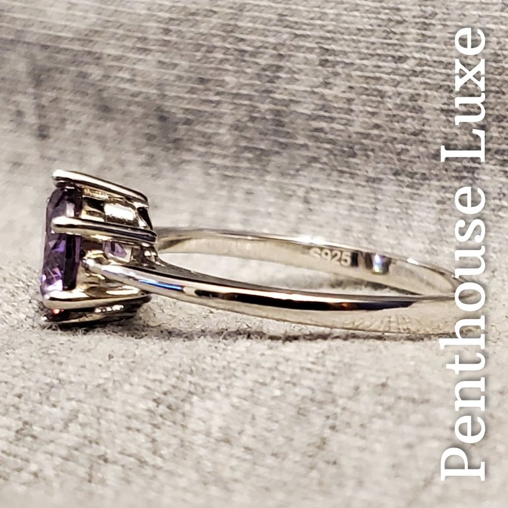 Penthouse Luxe Silver Ring with Purple Gemstone - Picture 2 of 5